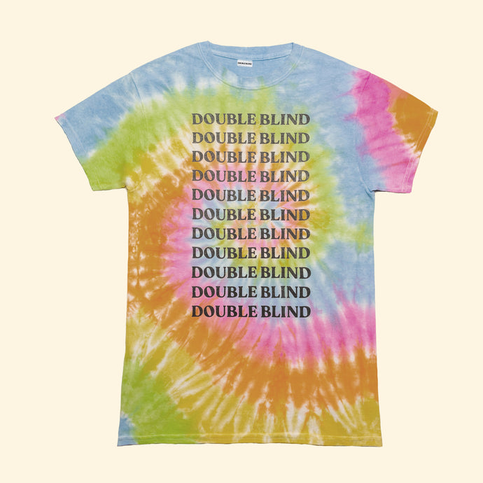 Camiseta doble ciega con efecto tie dye